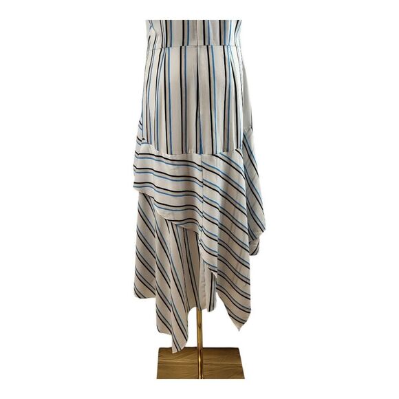 Adelyn Rae Layne Medium Multicolor Striped Halter Dress RTR Handkerchief Hemline - Picture 10 of 15